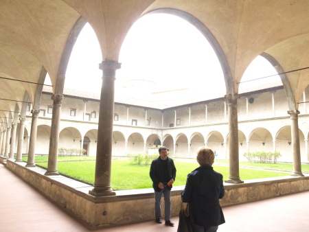 Tourists in the Cloisters